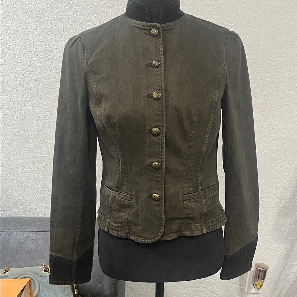 LRL Lauren Jean Co. By Ralf Lauren Vintage Women's Olive Military Style Jacket